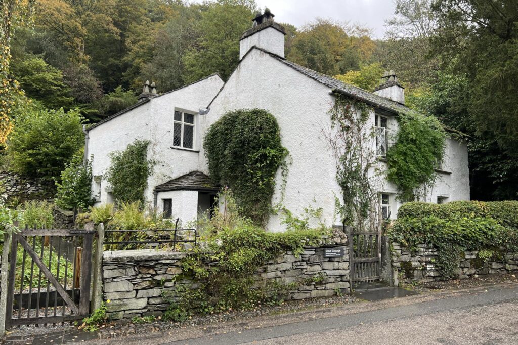 An Image of Dove Cottage on the edge of Grasmere. William Wordsworth's home in the Lake District.