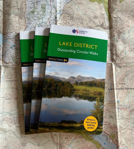 A picture of the Lake District Outstanding Circular Walks book that is for sale on our website.