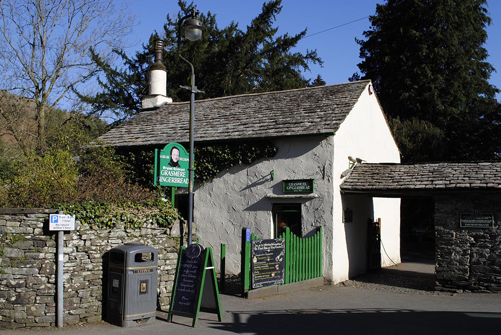 The famous Sarah Nelson's Grasmere Gingerbread Shop.  Made to a very old secret recipe, trust us, it's good Gingerbread