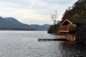 Picture of Ullswater. A beautiful walk around Ullswater is described in The Lake District 40 Favourite Walks by Liz Andrew 