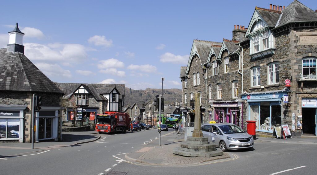 A picture of the old Market Cross in Ambleside.