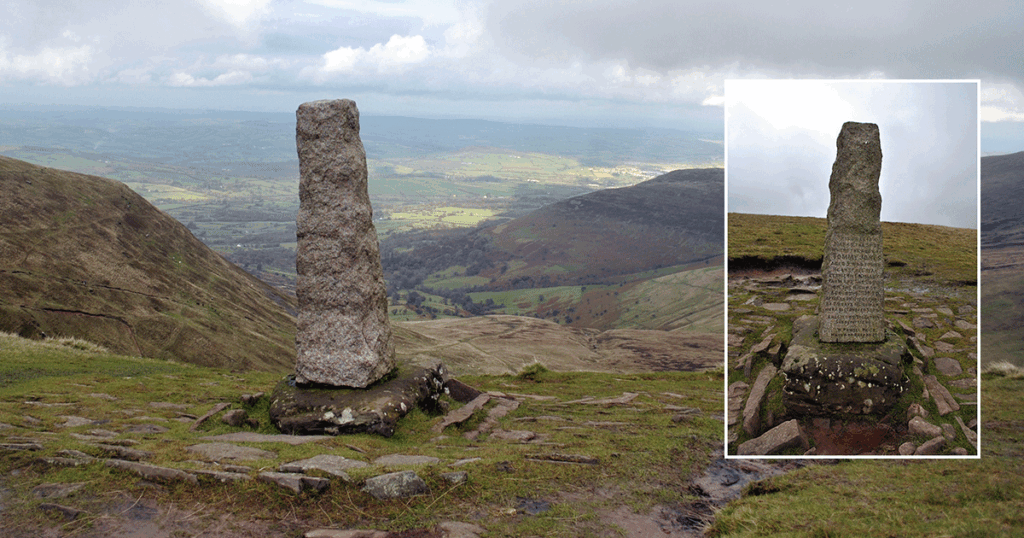Image of the Tommy Jones Memorial near Pen y Fan.