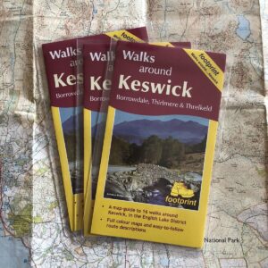 Walks around Keswick. Footprint Map with 16 Lake District Walks